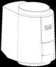 Elektronisches Steuergerät in kompaktem Design, hergestellt von Roth. Rechteckige Form mit abgerundetem oberen Deckel und seitlichem Bedienelement.